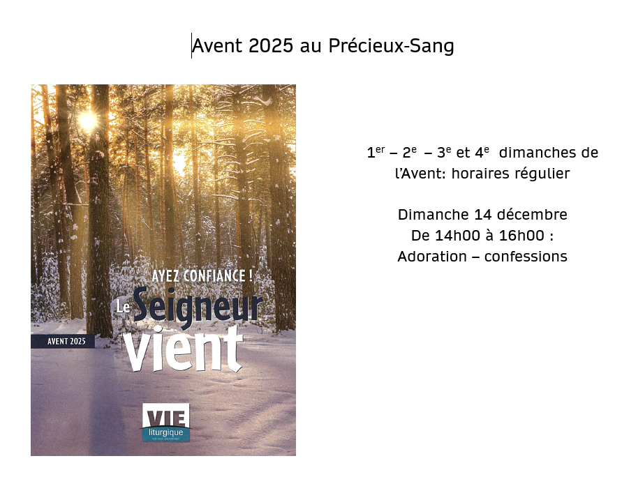 Affiche adoration et confession pendant l'Avent