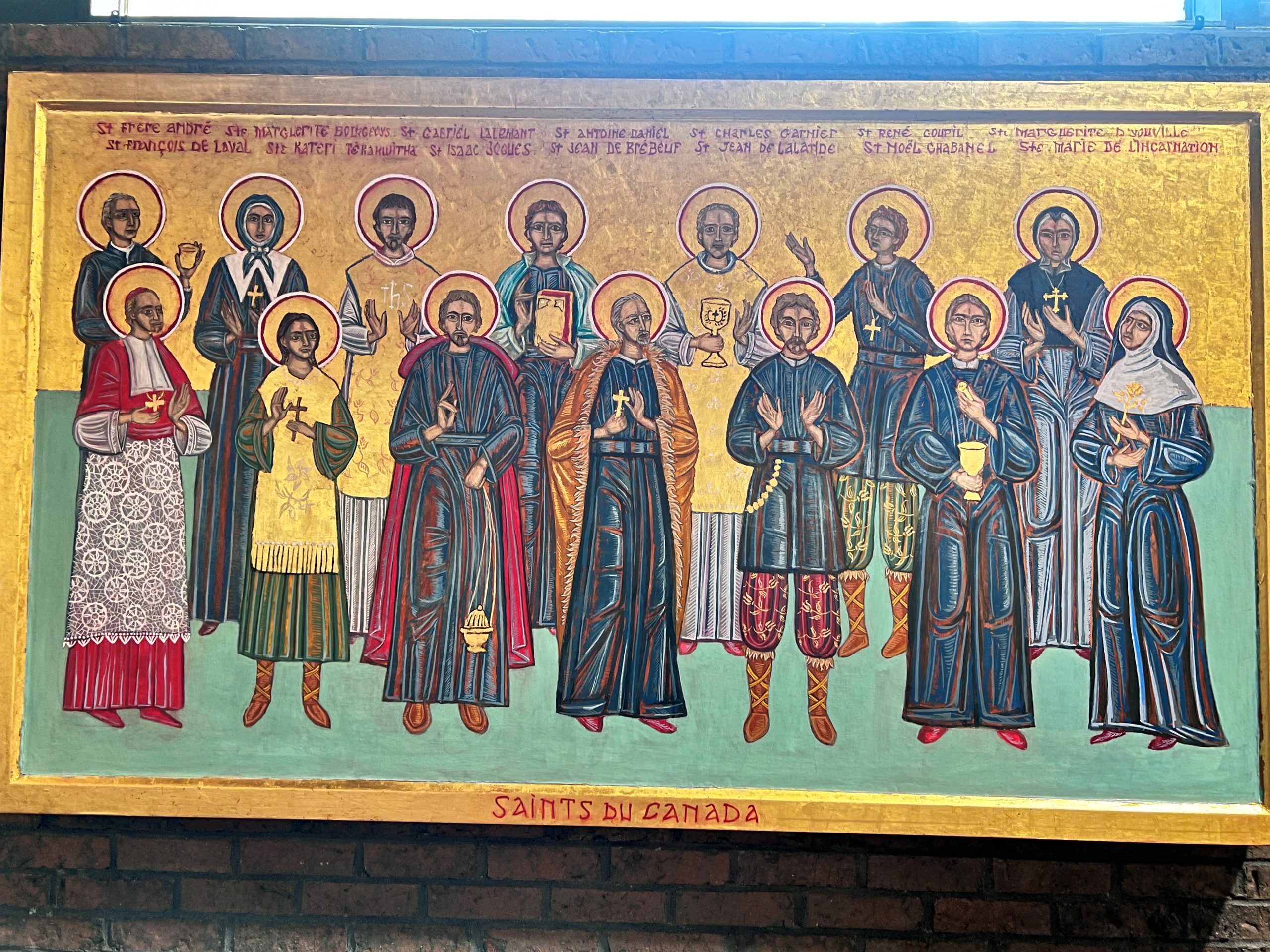 Icône des saints et saintes du Canada à l'église Précieux-Sang